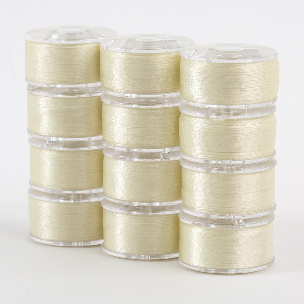 SuperBobs Polyester Bobbin 12pk Class 15 Ivory