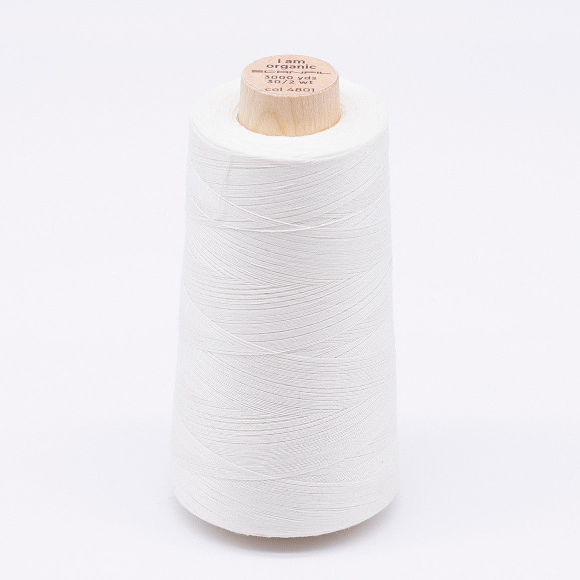 Scanfil Organic Cotton Thread 30wt Solid 3,000yd Coconut Milk