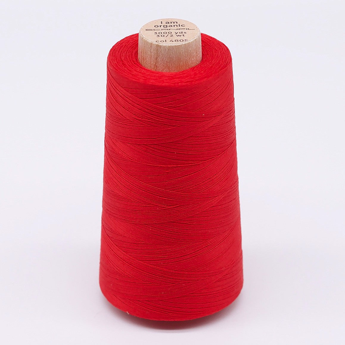 Scanfil Organic Cotton Thread 30wt Solid 3,000yd High Risk Red