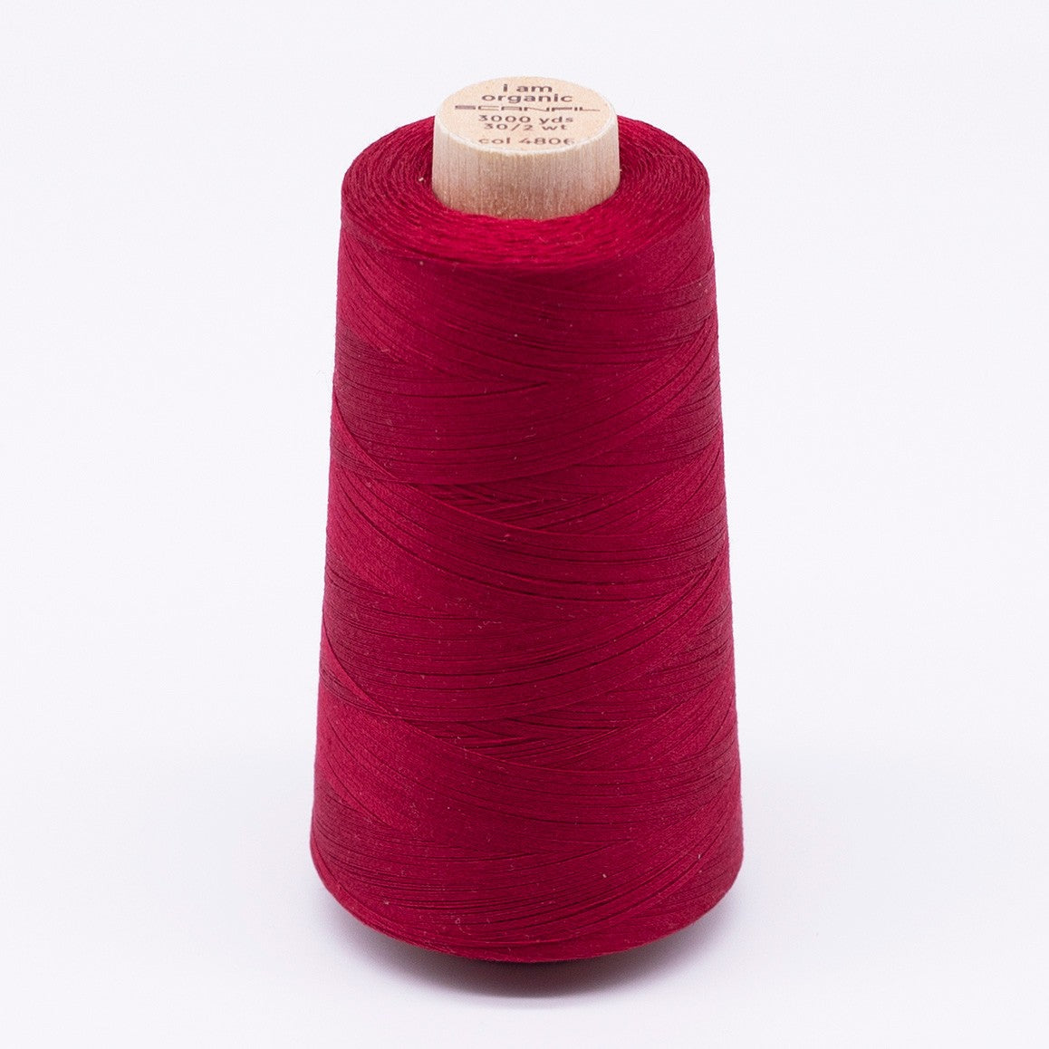 Scanfil Organic Cotton Thread 30wt Solid 3,000yd Crimson