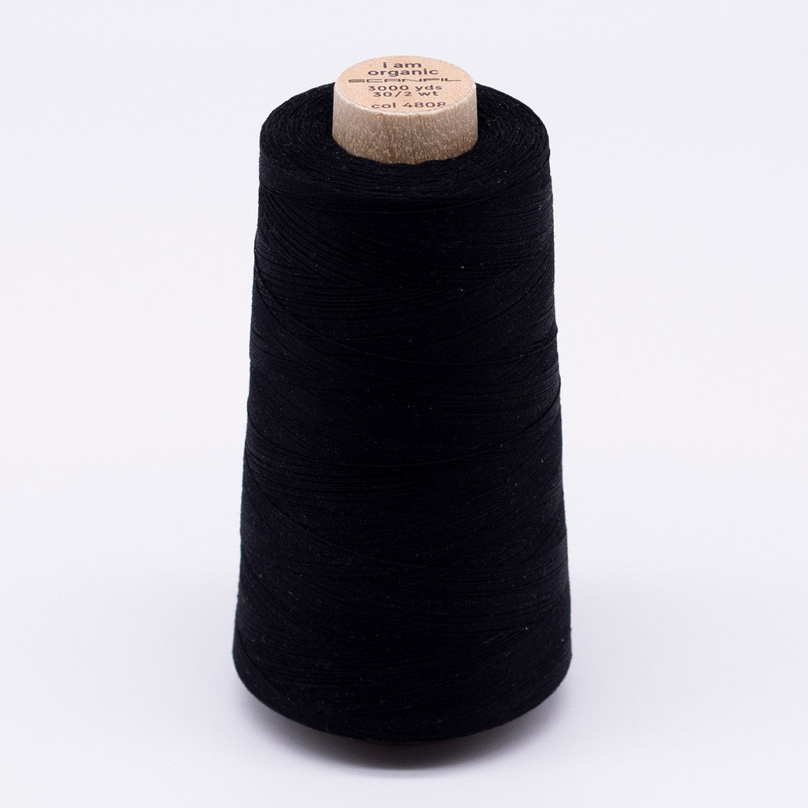 Scanfil Organic Cotton Thread 30wt Solid 3,000yd Jet Black