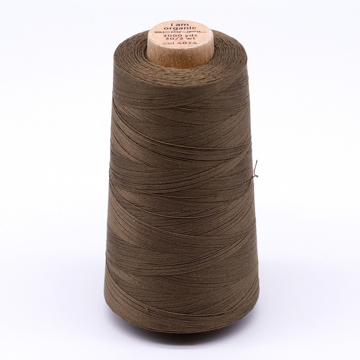 Scanfil Organic Cotton Thread 30wt Solid 3,000yd Lead Gray