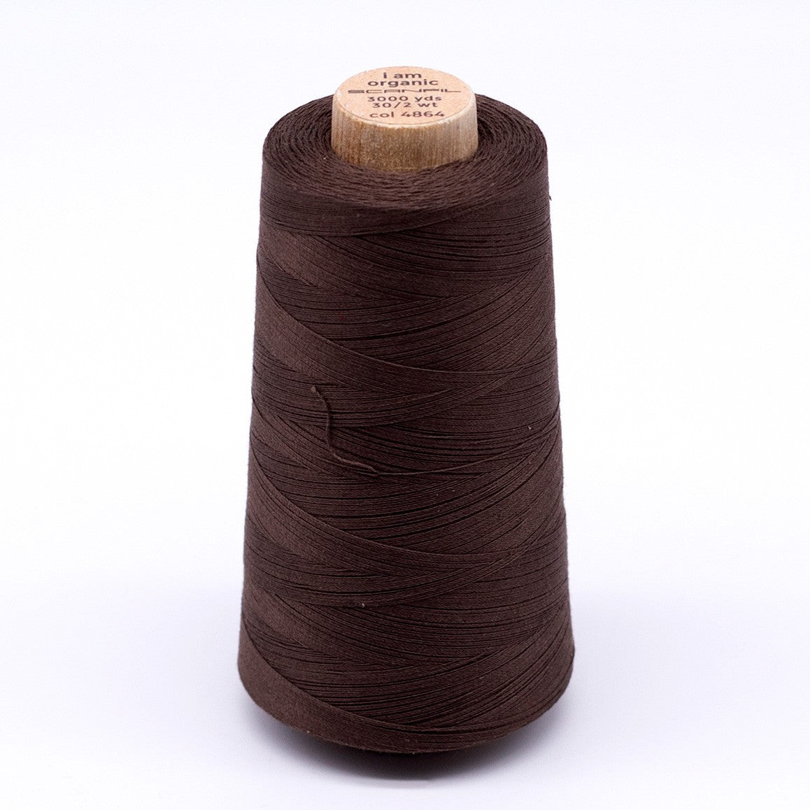 Scanfil Organic Cotton Thread 30wt Solid 3,000yd Coffee Liqueur