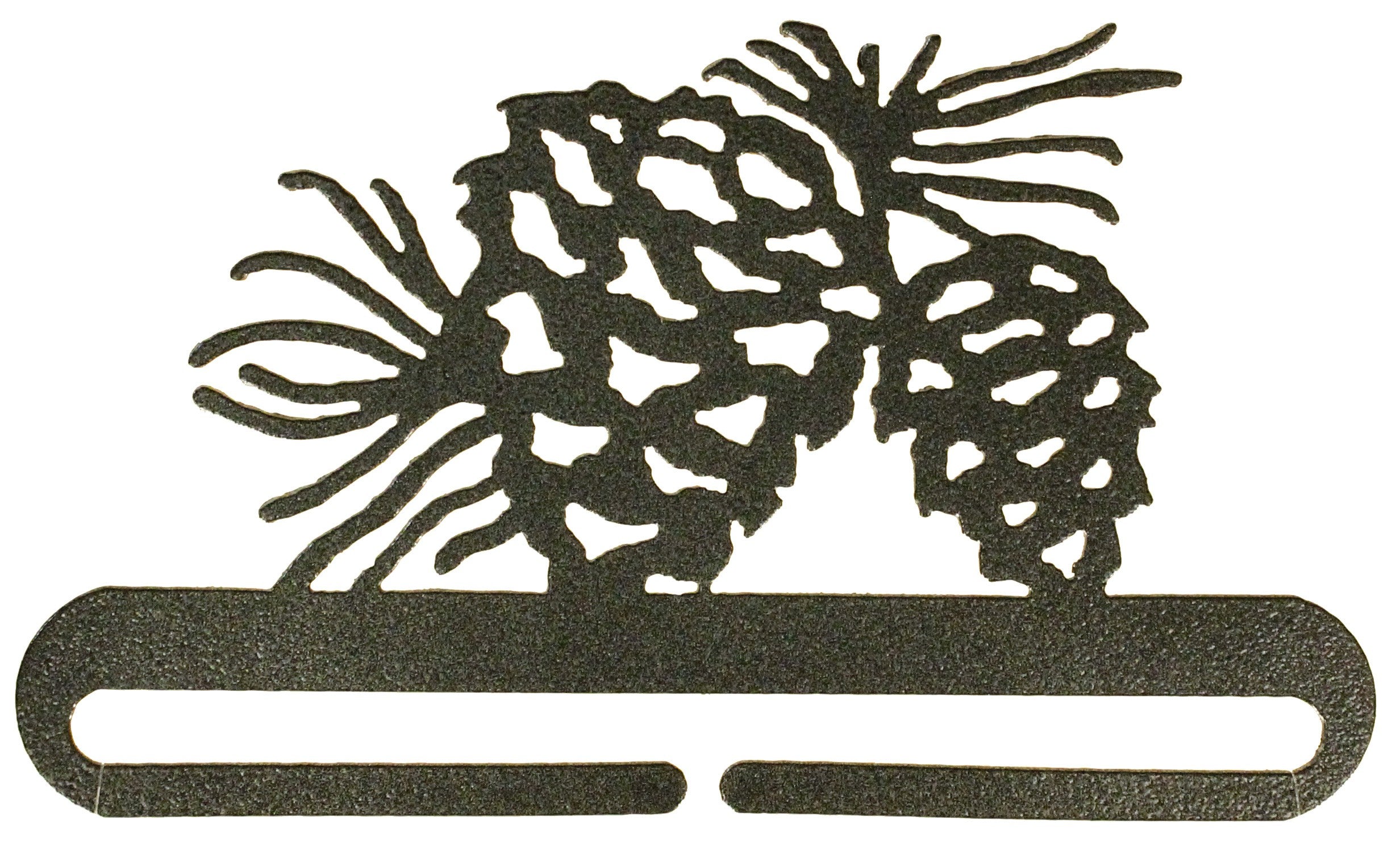 6in Split Bottom Holder Pine Cone Charcoal