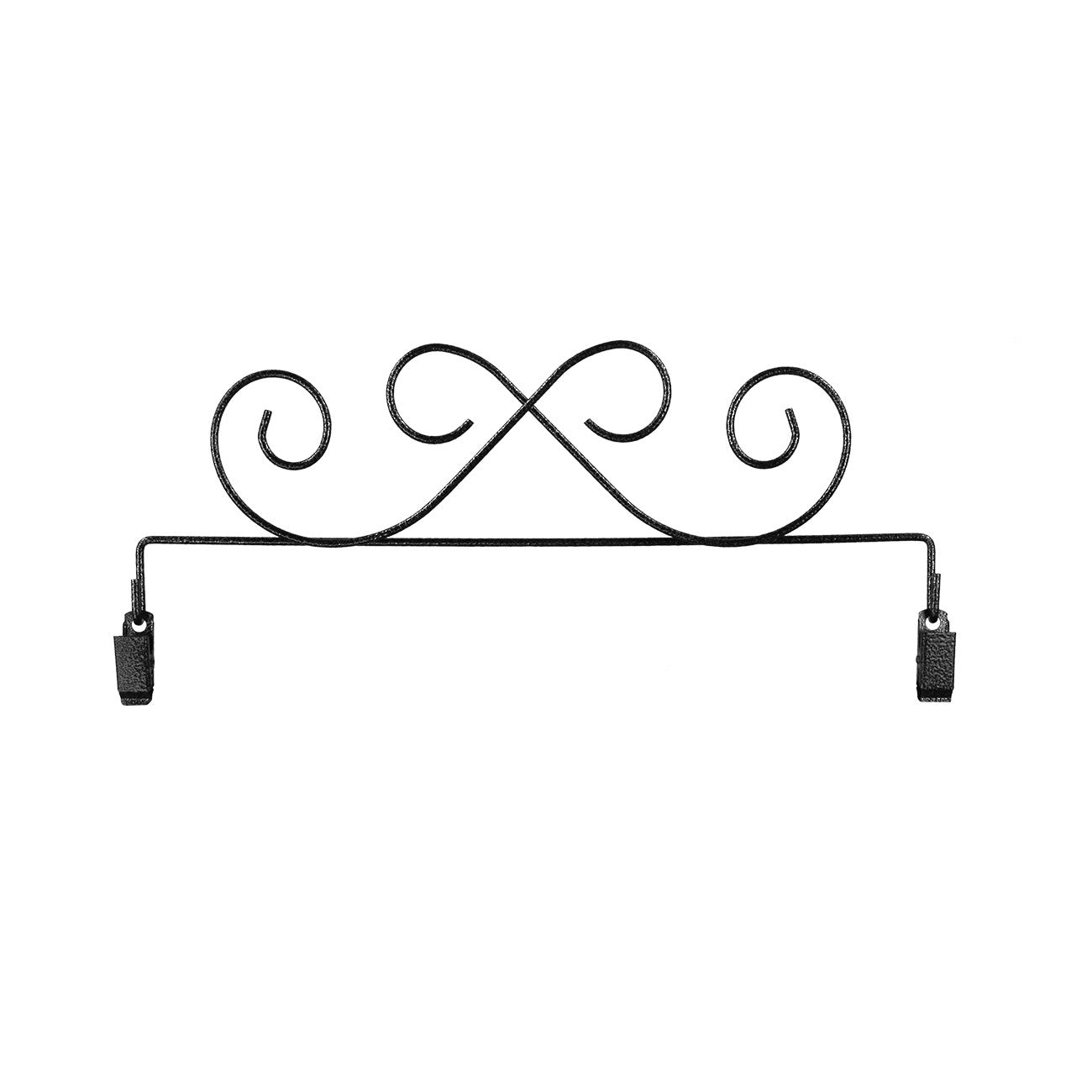Scroll With Clips Charcoal 12in