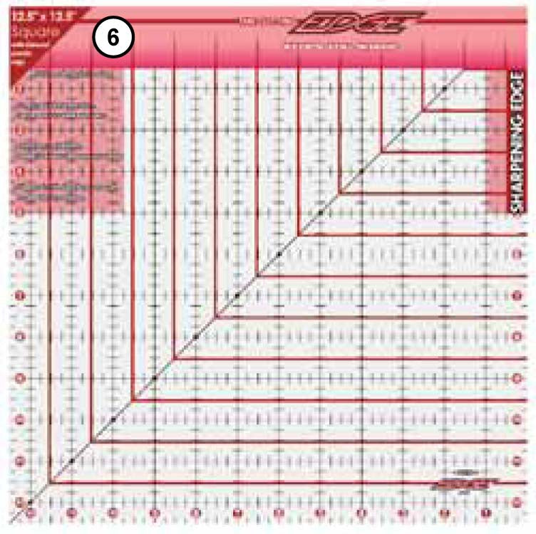 The Cutting Edge Sharpening Edge Ruler 12-1/2in Square