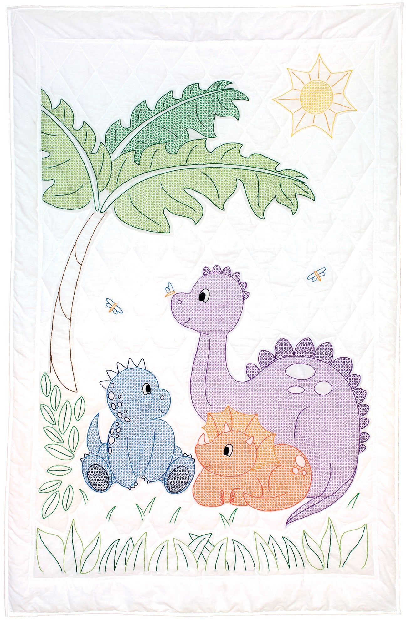 Dinosaurs Crib Quilt Top