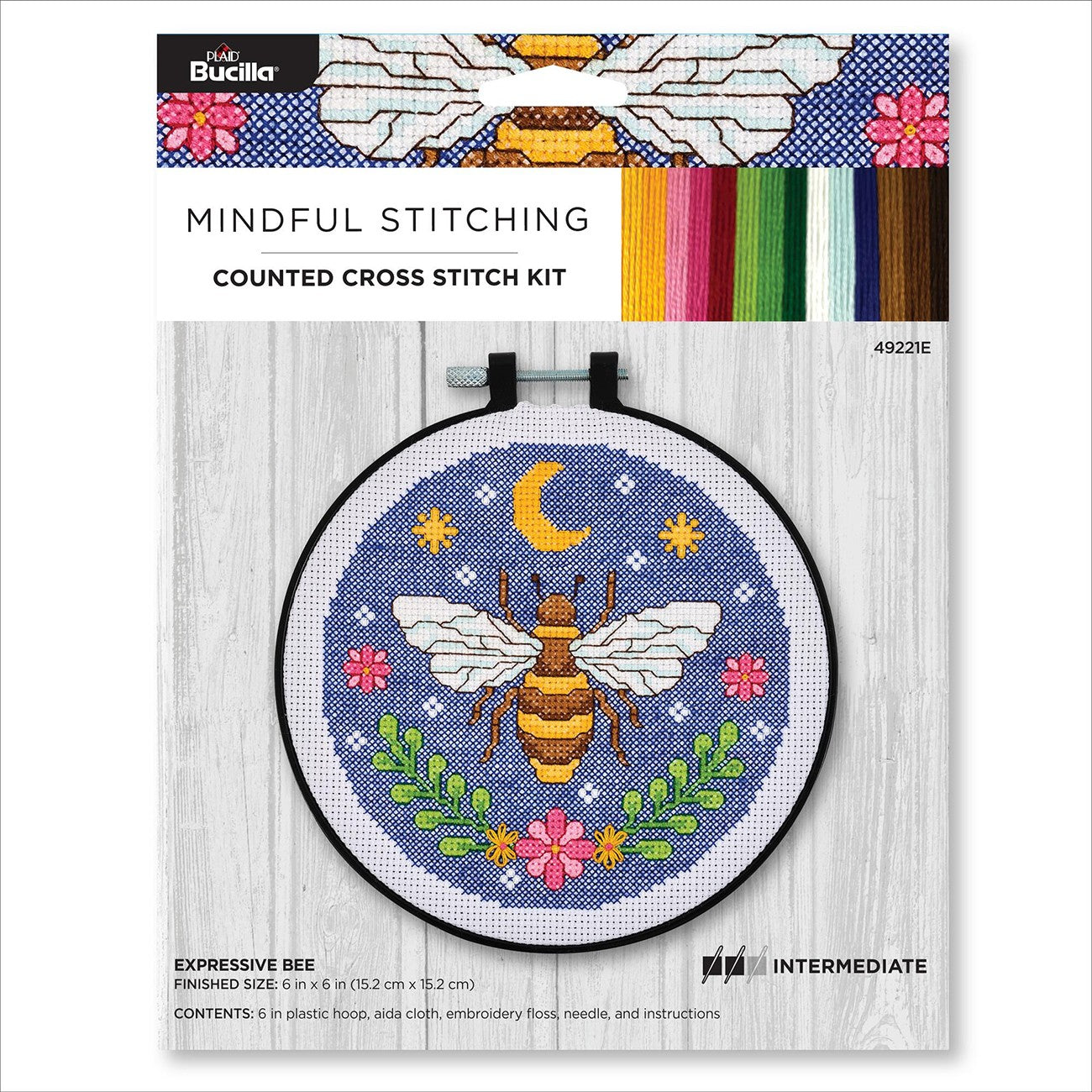 Bucilla Cross Stitch Kit Expressive Bee