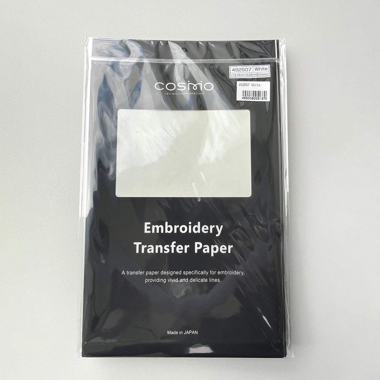 Wide Embroidery Transfer Paper White 20.47in x 13.78in 2 Sheets 5pk