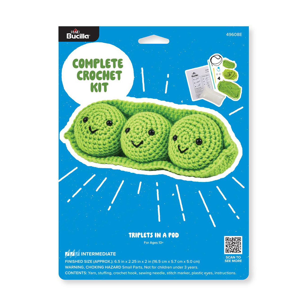 Bucilla Amigurumi Kit 5in Peas in a Pod
