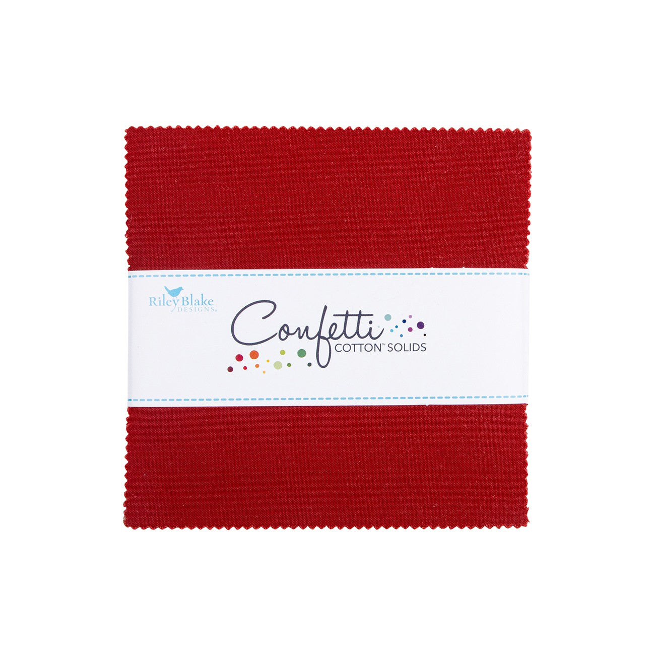 Confetti Cotton Dahlia Red 5in Squares, 42pcs/bundle
