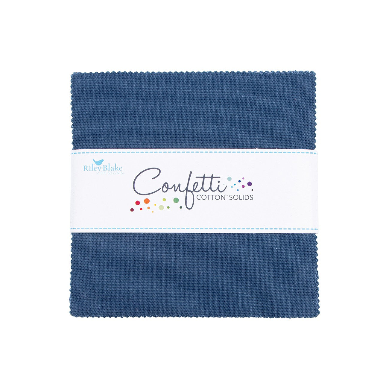 Confetti Cotton Oxford Blue 5in Squares, 42pcs/bundle