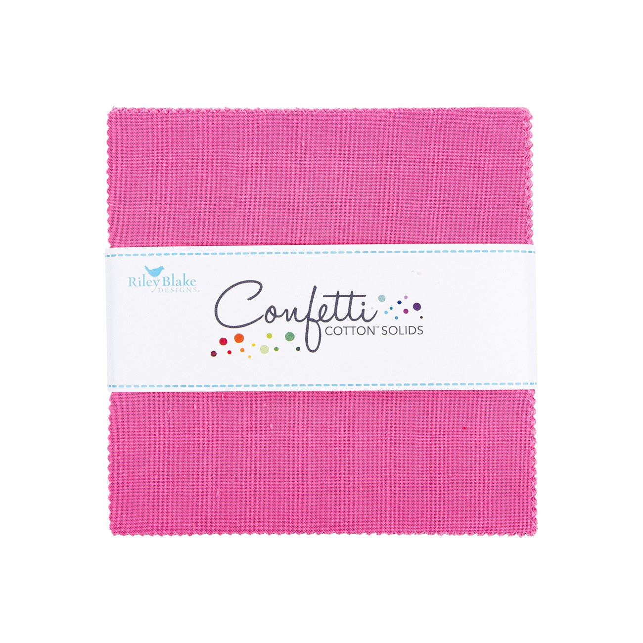 Confetti Cotton Riley Hot Pink 5in Squares, 42pcs/bundle