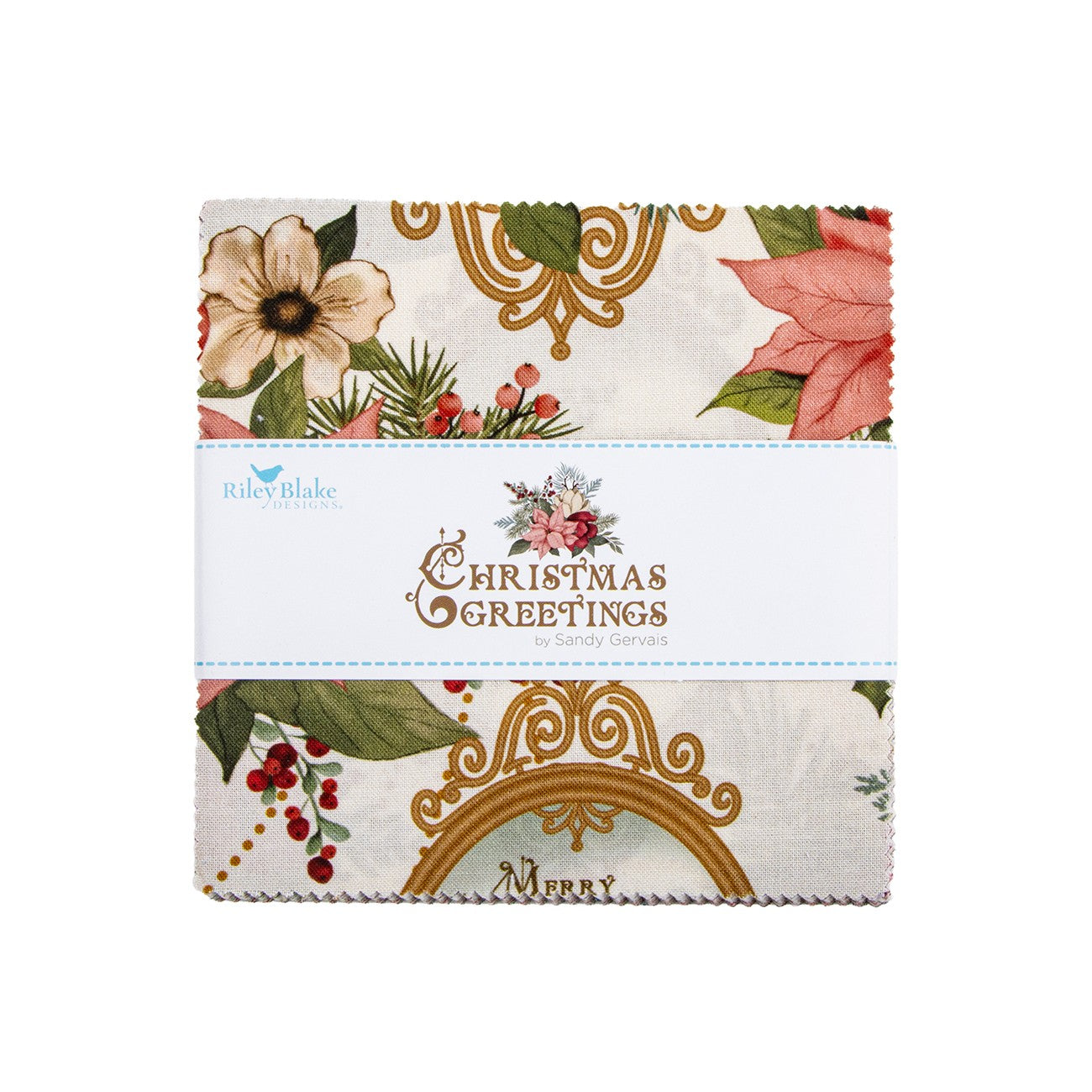 Christmas Greetings 5in Squares, 42pcs