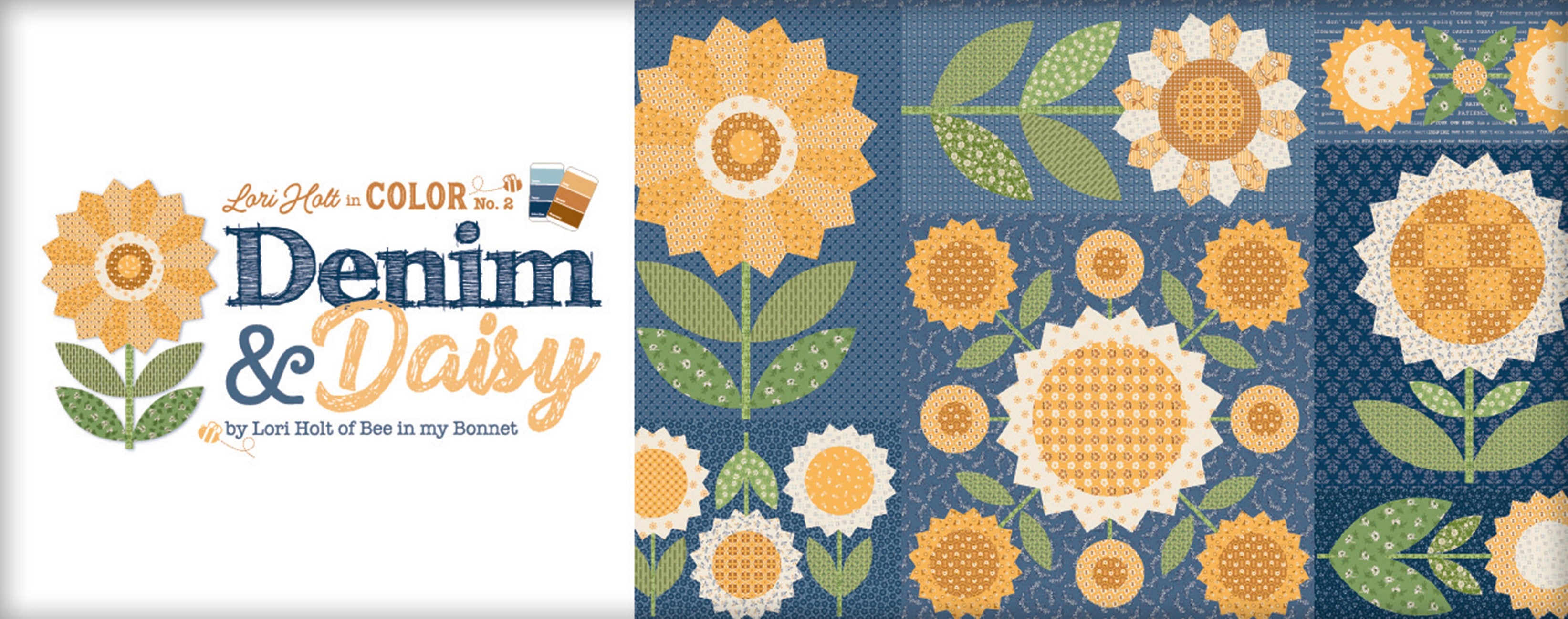 Denim & Daisy 5in Squares, 42pcs