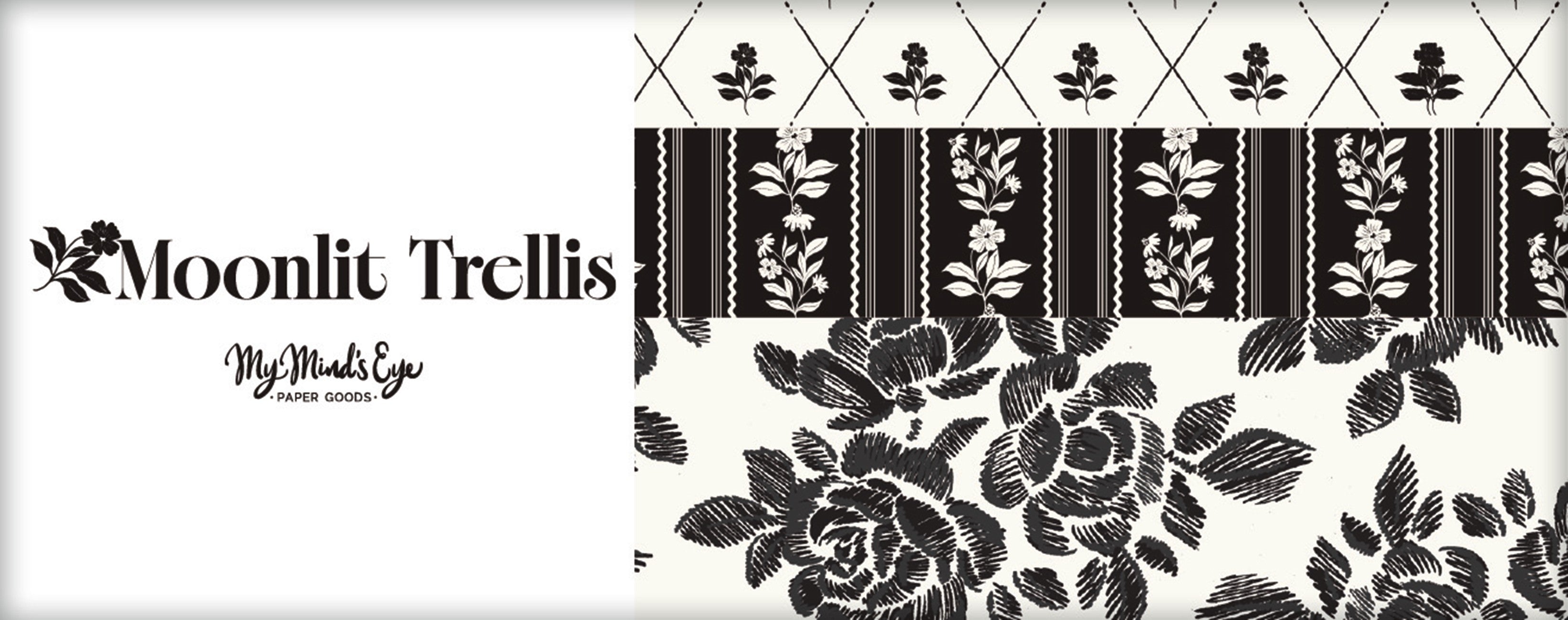 Moonlit Trellis 5in Squares, 42pcs