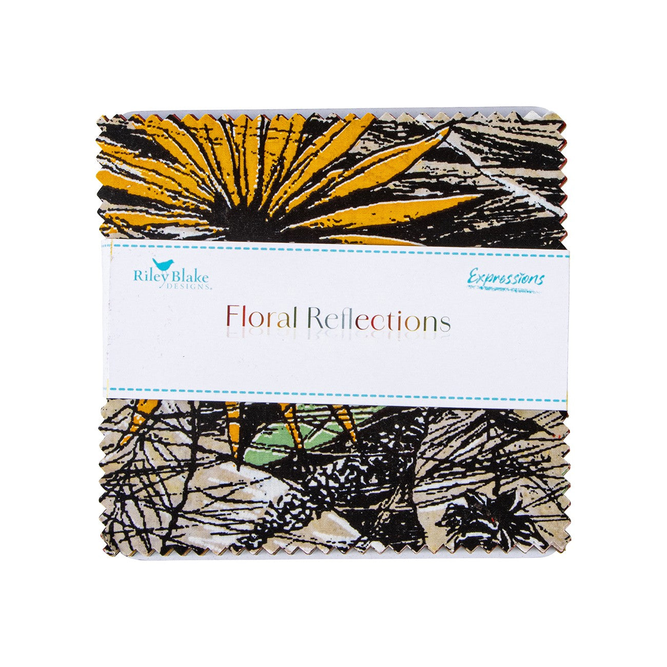 Batiks Floral Reflections 5in Squares, 42pcs/bundle