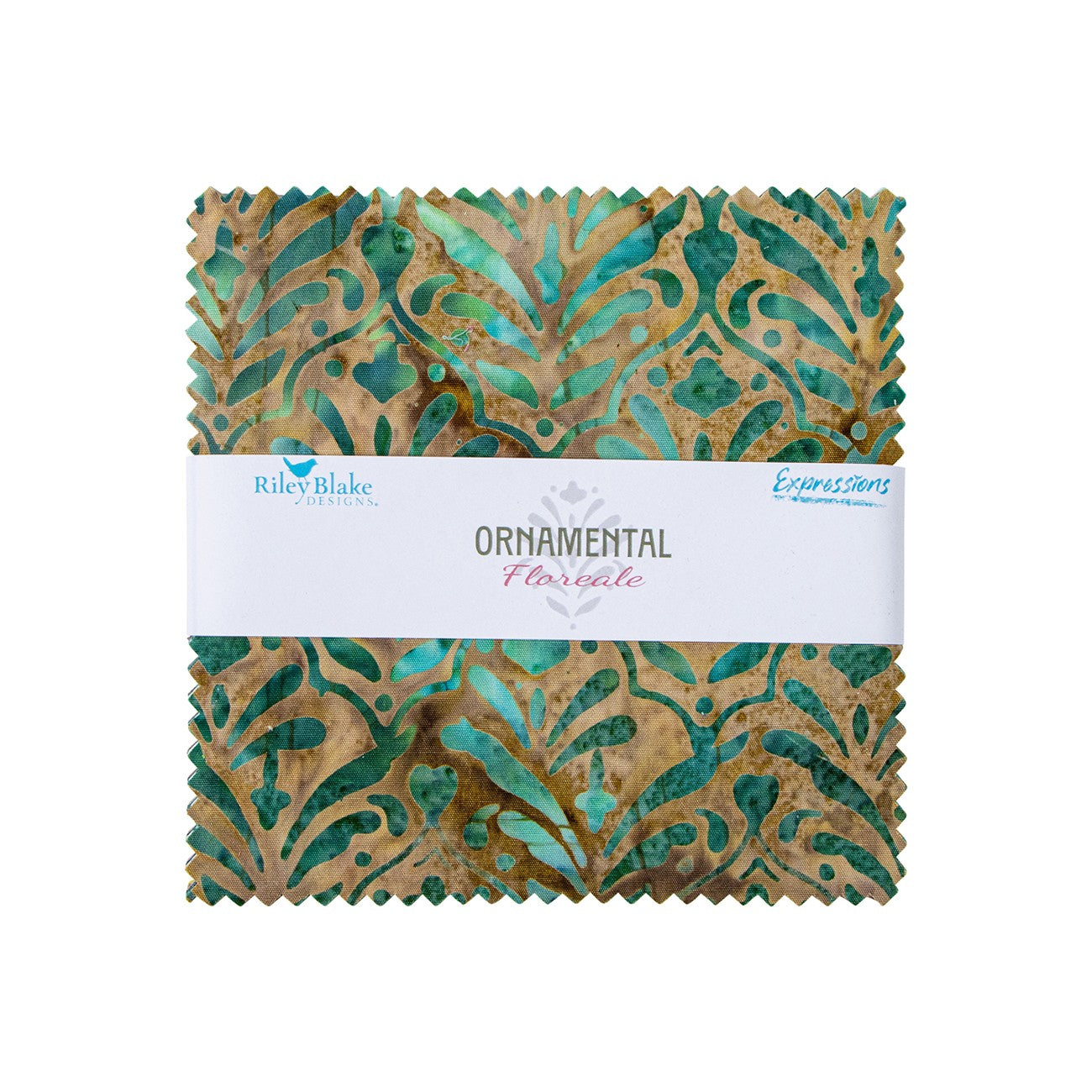 Batiks Ornamental Floreale 5in Squares, 42pcs/bundle
