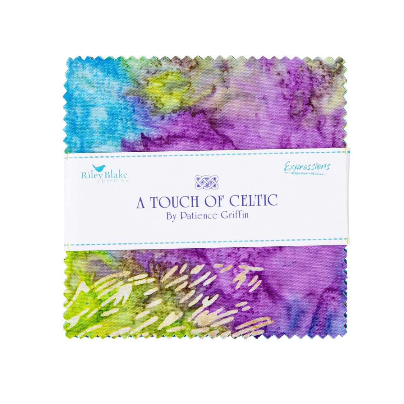 Batiks A Touch of Celtic 5in Squares, 42pcs/bundle