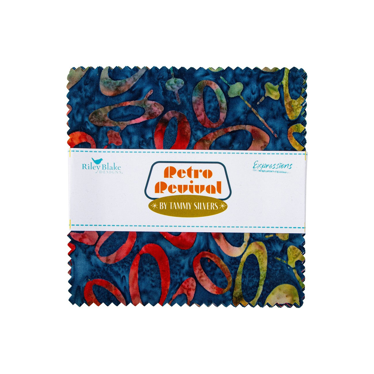 Batiks Retro Revival 5in Squares, 42pcs/bundle