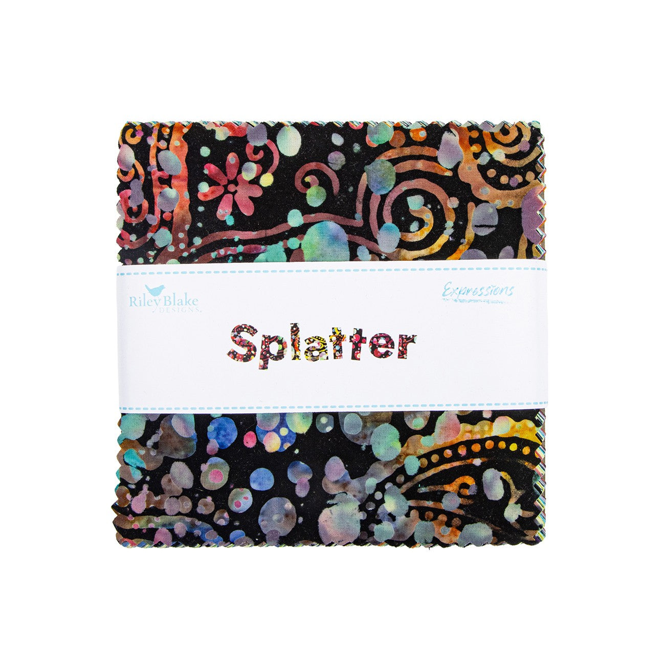 Batiks Splatter 5in Squares, 42pcs/bundle
