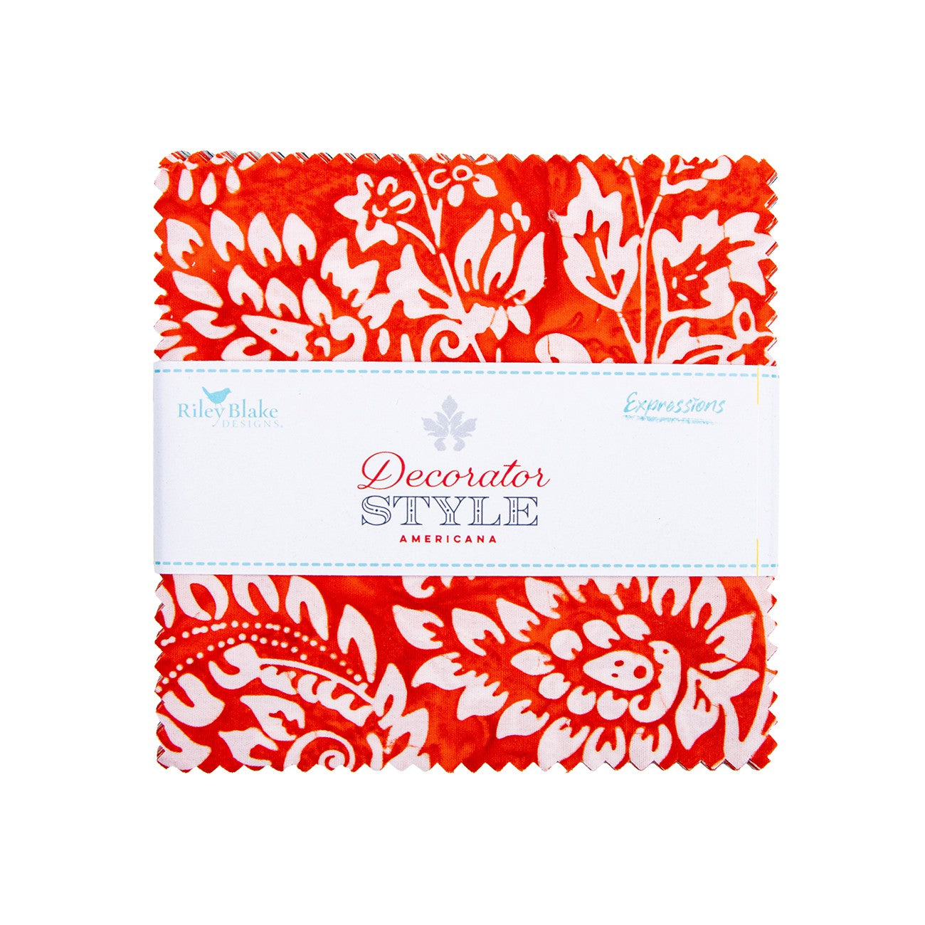 Batiks Decorator Style Americana 5 Inch Stacker B, 42 Pcs.