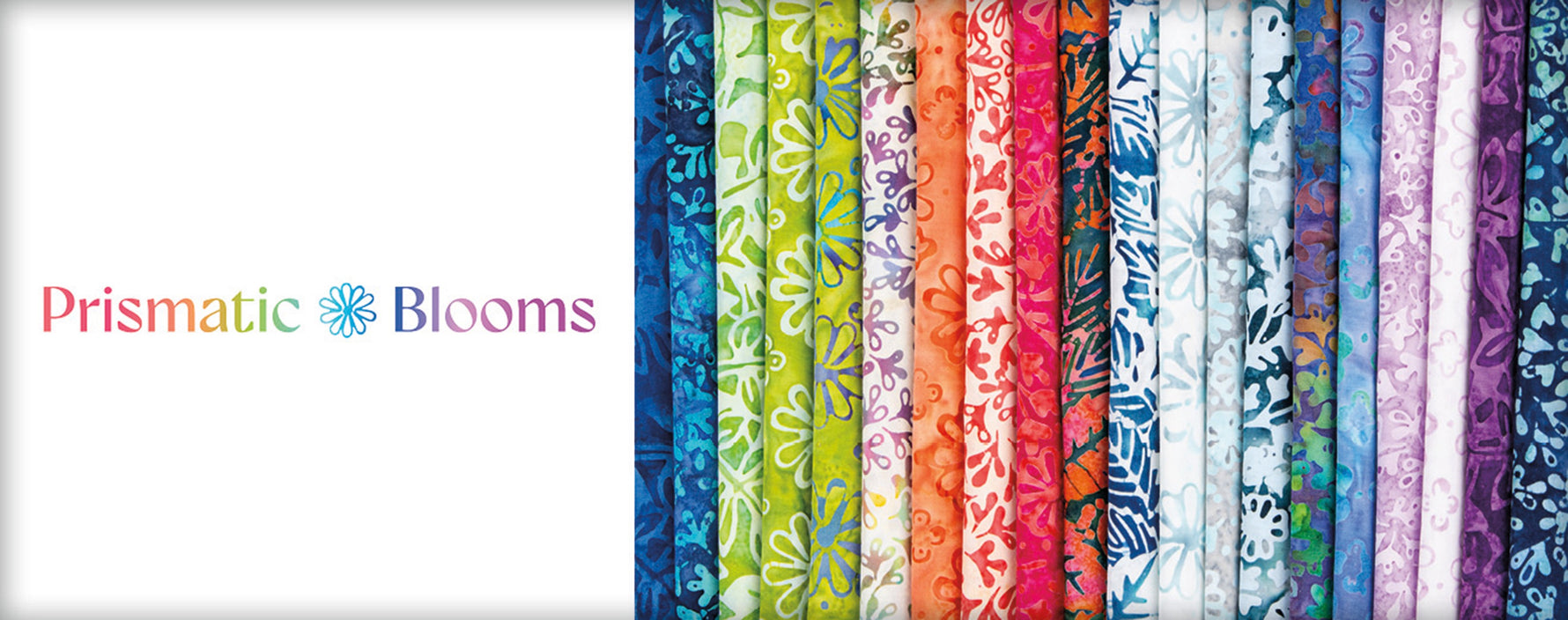 Batiks Prismatic Blooms 5in Squares, 42pcs