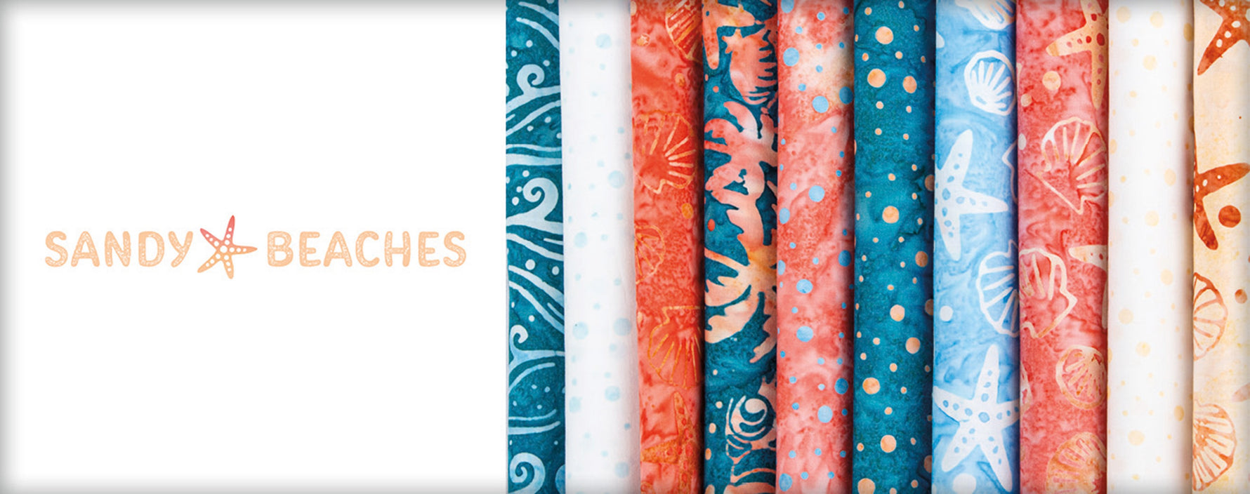 Batiks Sandy Beaches 5in Squares, 42pcs/bundle