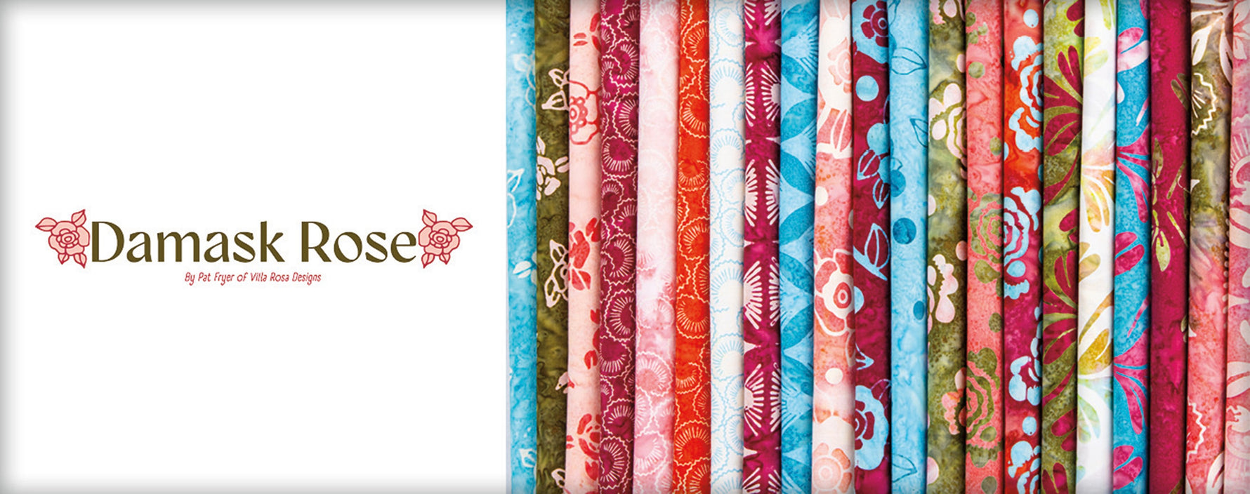 Batiks Damask Rose 5in Squares, 42pcs/bundle