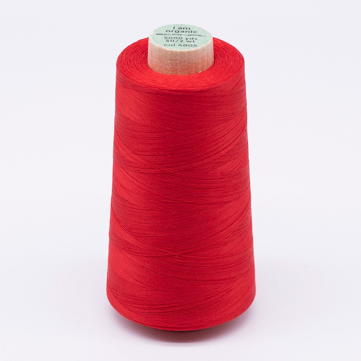 Scanfil Organic Cotton Thread 50wt Solid 5,000yd High Risk Red