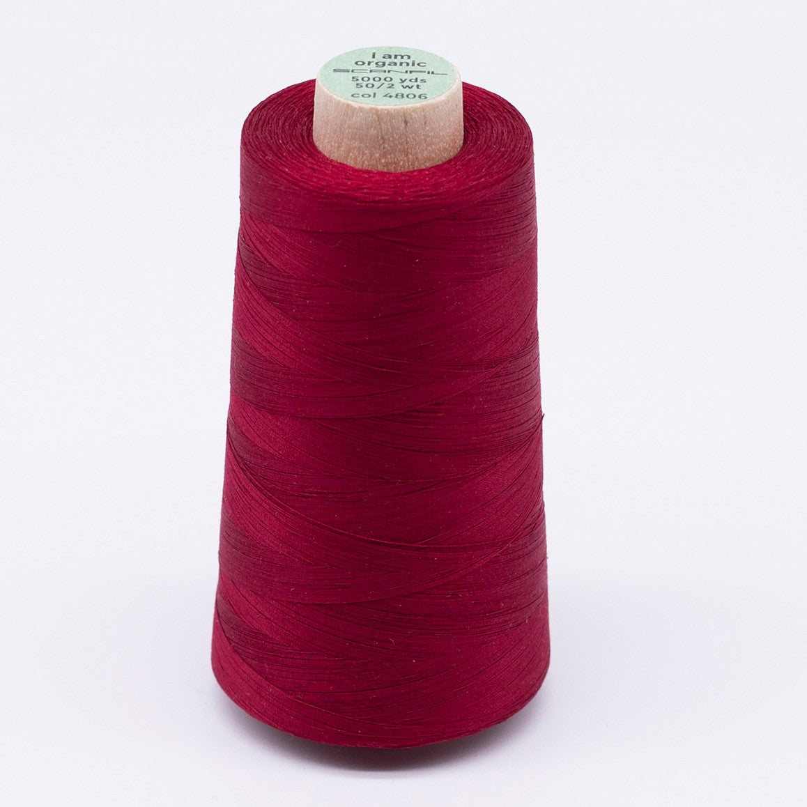 Scanfil Organic Cotton Thread 50wt Solid 5,000yd Crimson