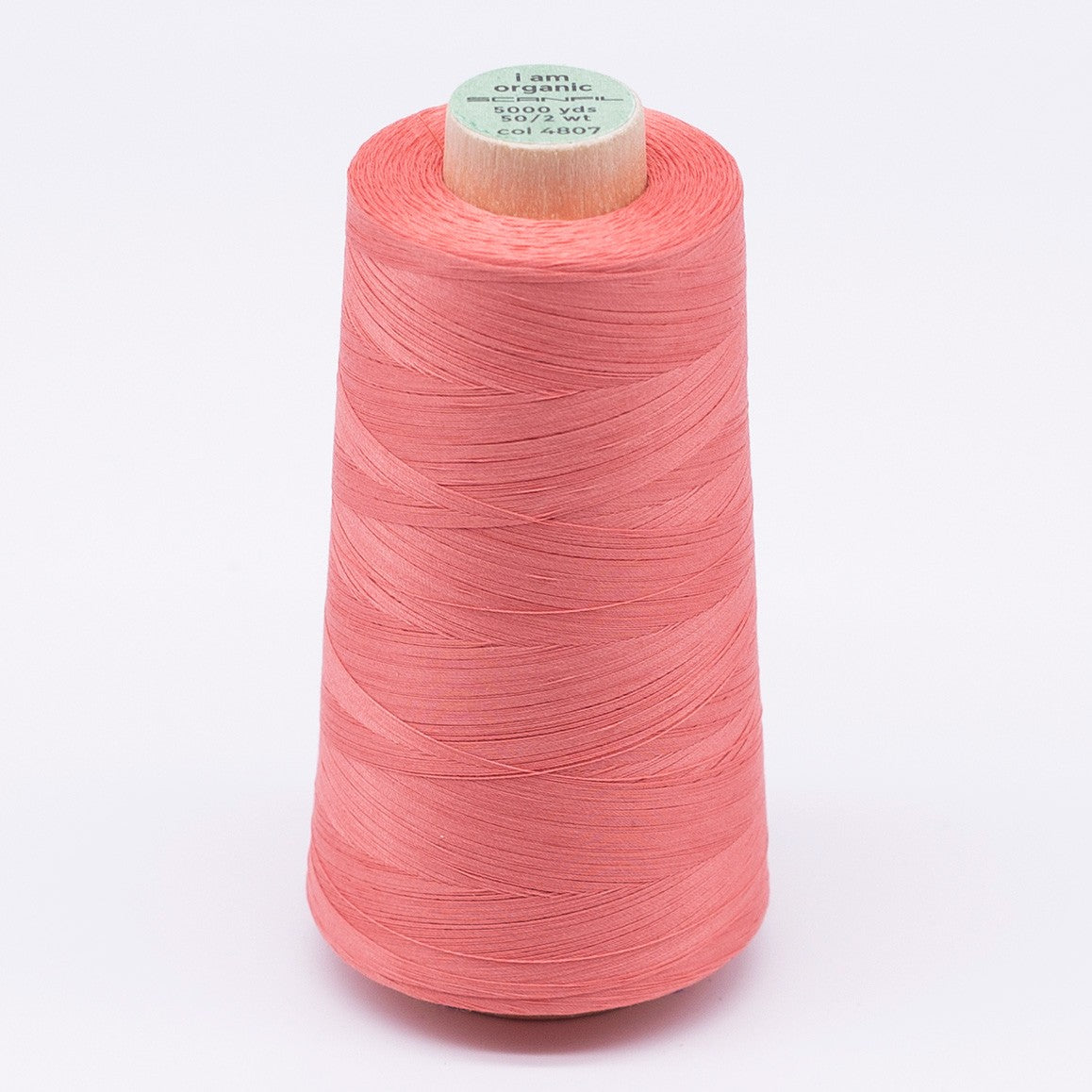 Scanfil Organic Cotton Thread 50wt Solid 5,000yd Burnt Coral