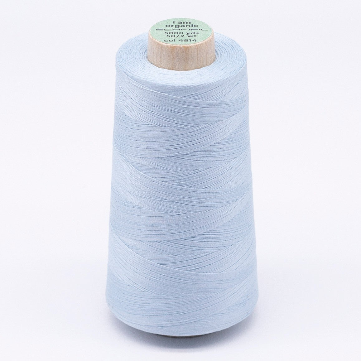 Scanfil Organic Cotton Thread 50wt Solid 5,000yd Winter Sky