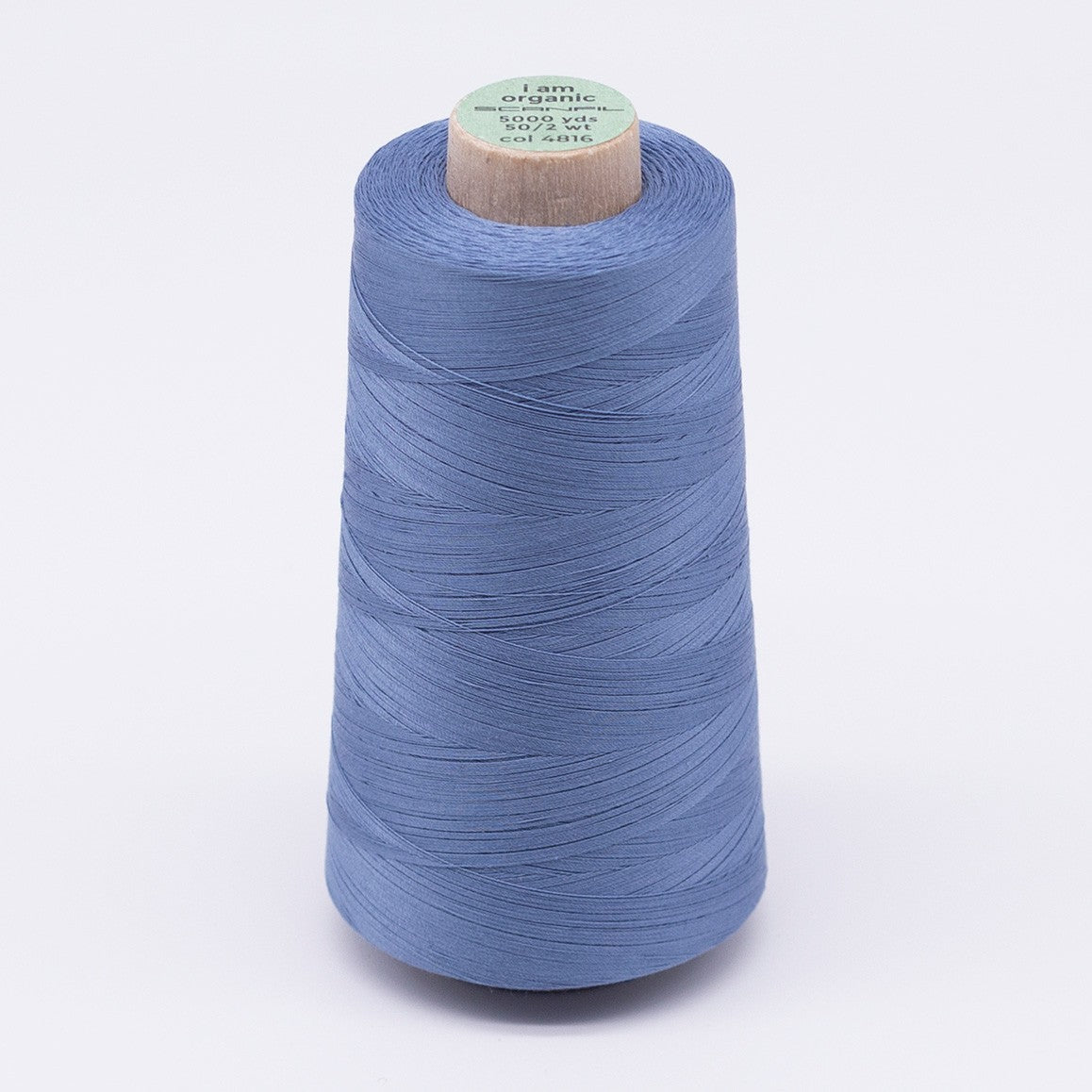 Scanfil Organic Cotton Thread 50wt Solid 5,000yd Blue Shadow