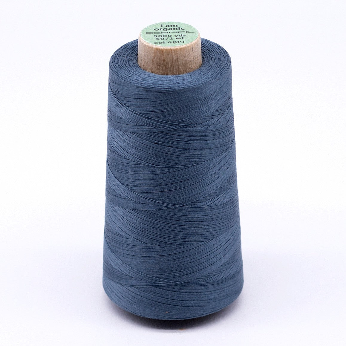 Scanfil Organic Cotton Thread 50wt Solid 5,000yd Aegean Blue