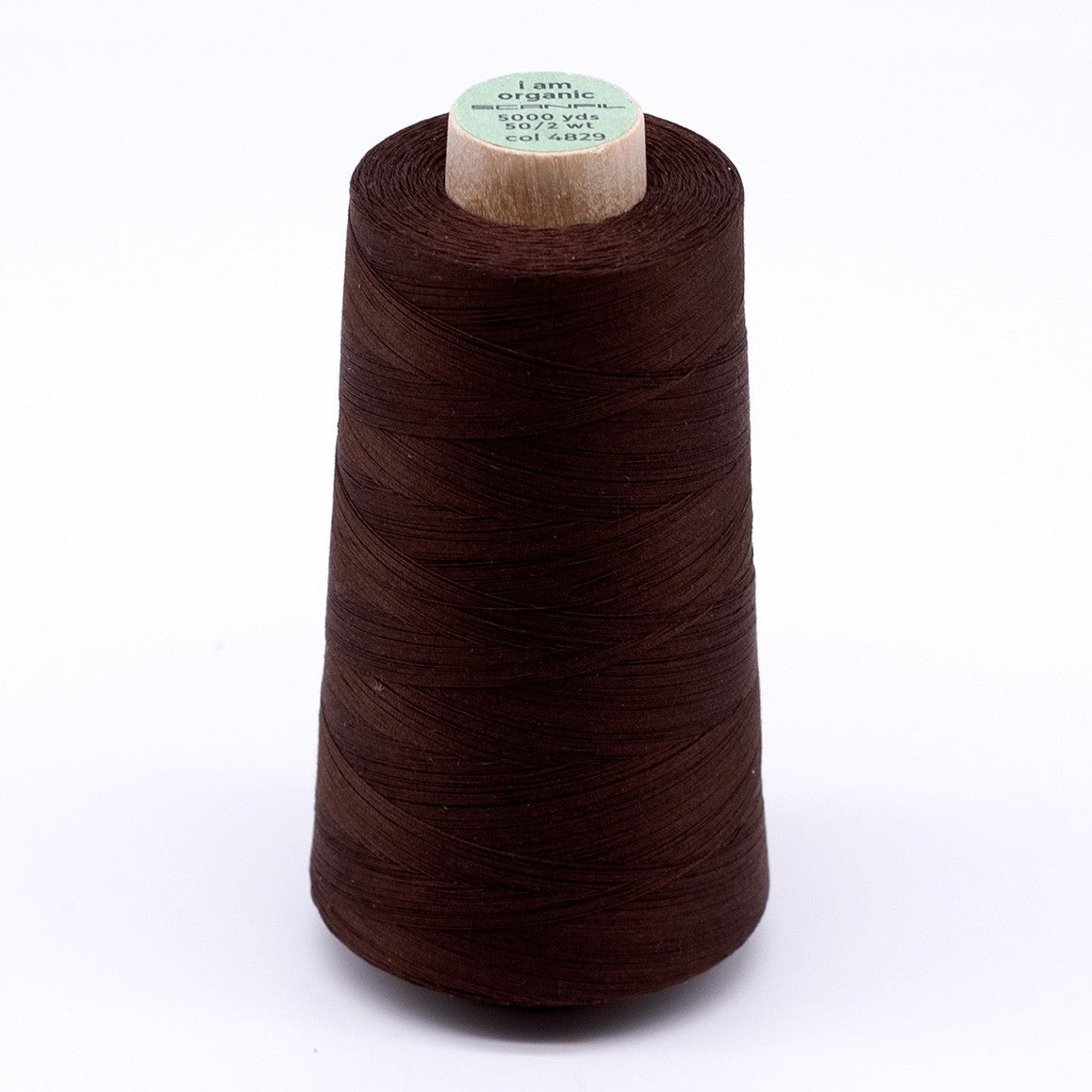 Scanfil Organic Cotton Thread 50wt Solid 5,000yd Cocoa Brown