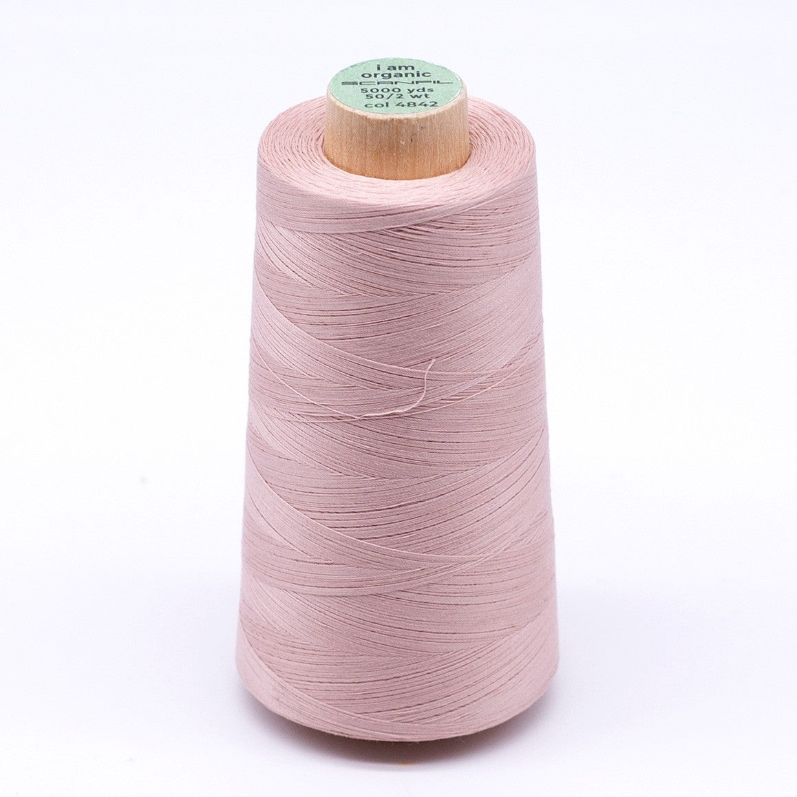 Scanfil Organic Cotton Thread 50wt Solid 5,000yd Rose Smoke