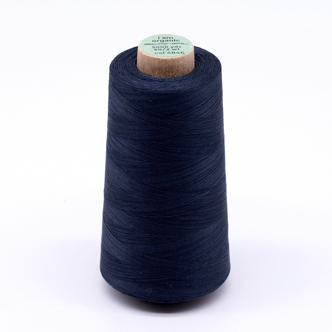 Scanfil Organic Cotton Thread 50wt Solid 5,000yd Midnight Navy