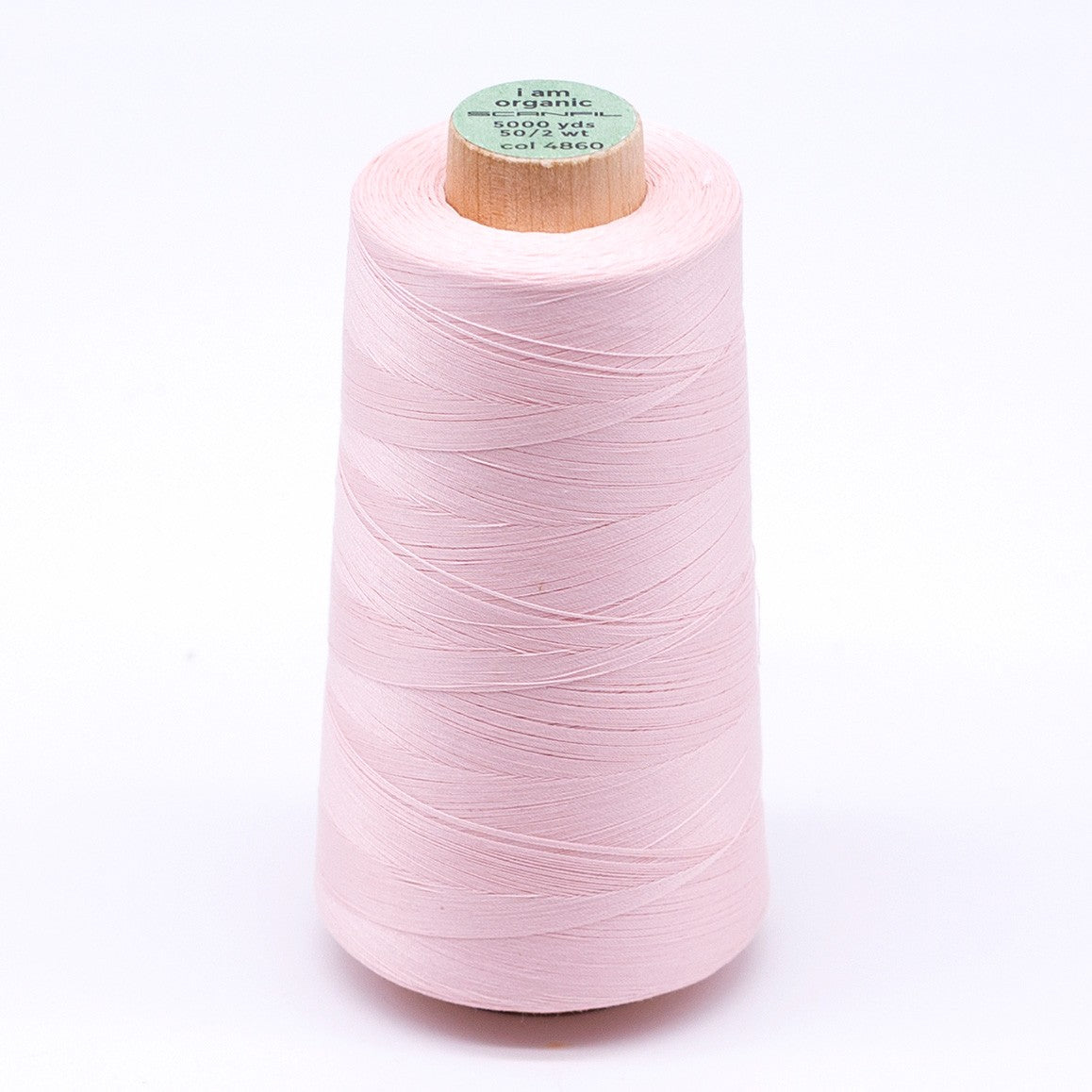Scanfil Organic Cotton Thread 50wt Solid 5,000yd Crystal Pink