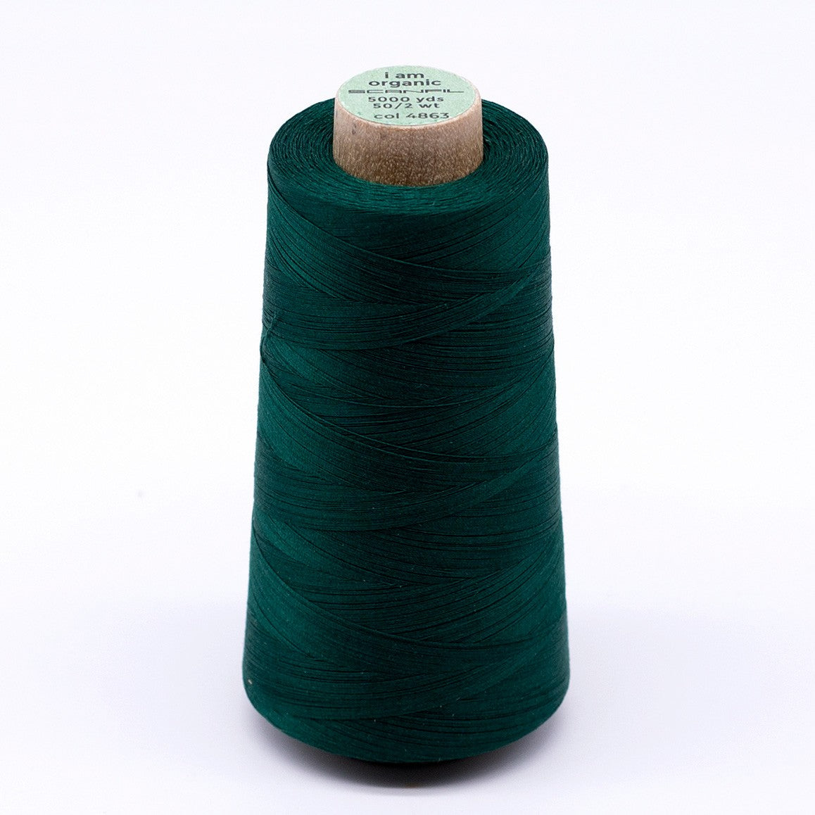 Scanfil Organic Cotton Thread 50wt Solid 5,000yd Galapagos Green