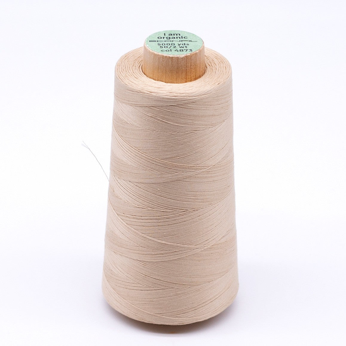Scanfil Organic Cotton Thread 50wt Solid 5,000yd Ivory Cream