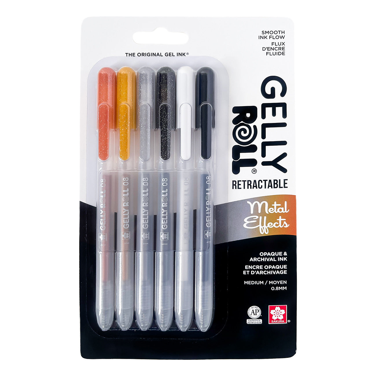 Gelly Roll Retractable Metal Effects 6pc Set