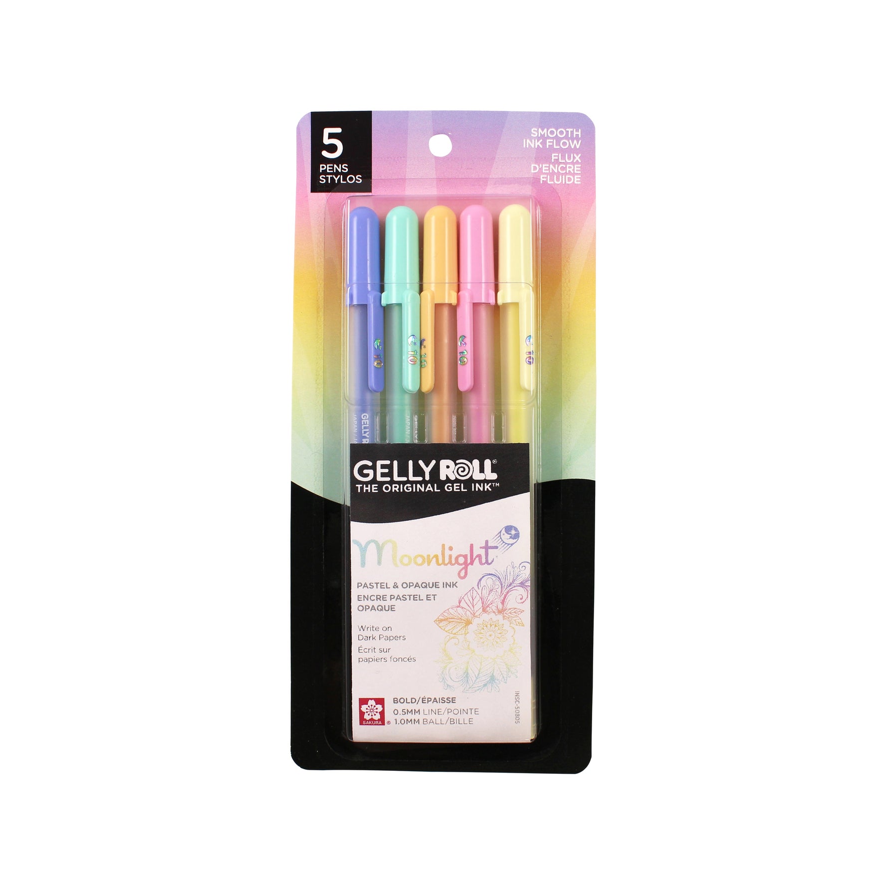 Sakura Gelly Roll Moonlight 10 Bold Pen Set Pastel 5 color