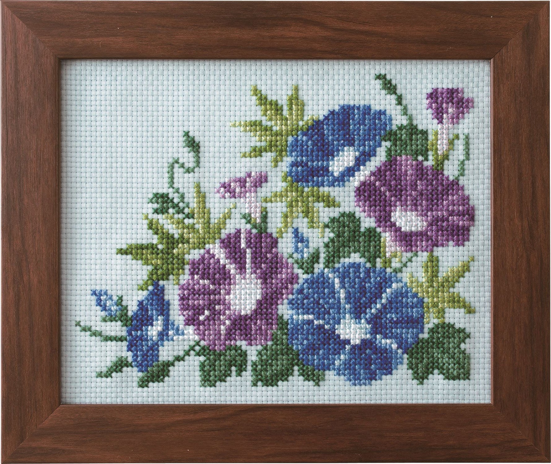 Cross Stitch Kits of Seasonal Flower Arrangement - Morning Glory Green Maple