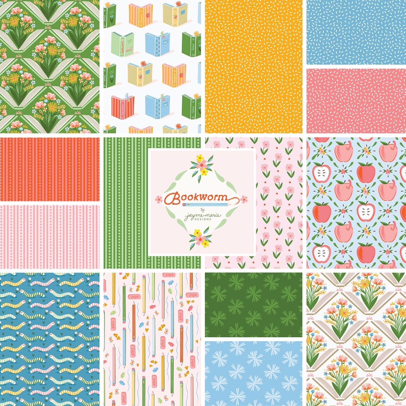 5In Squares Bookworm 42Pcs/Bundle
