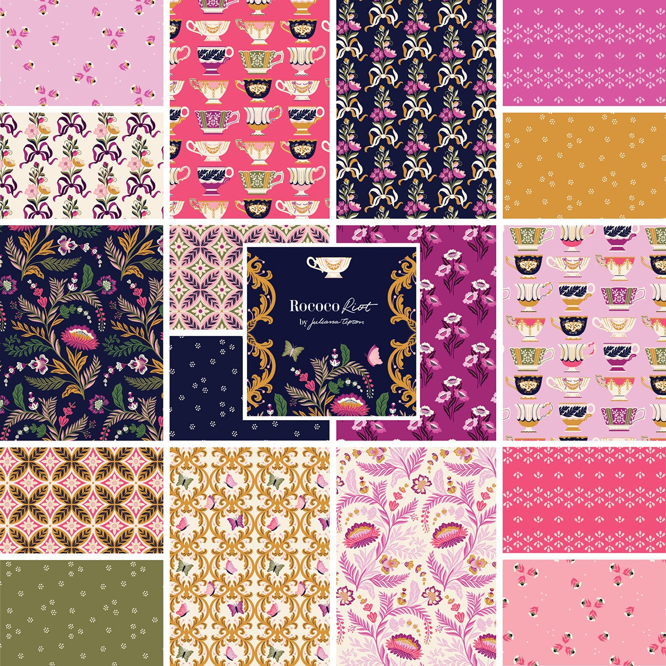 2.5In Squares Strips Rococo Riot 40Pcs/Bundle