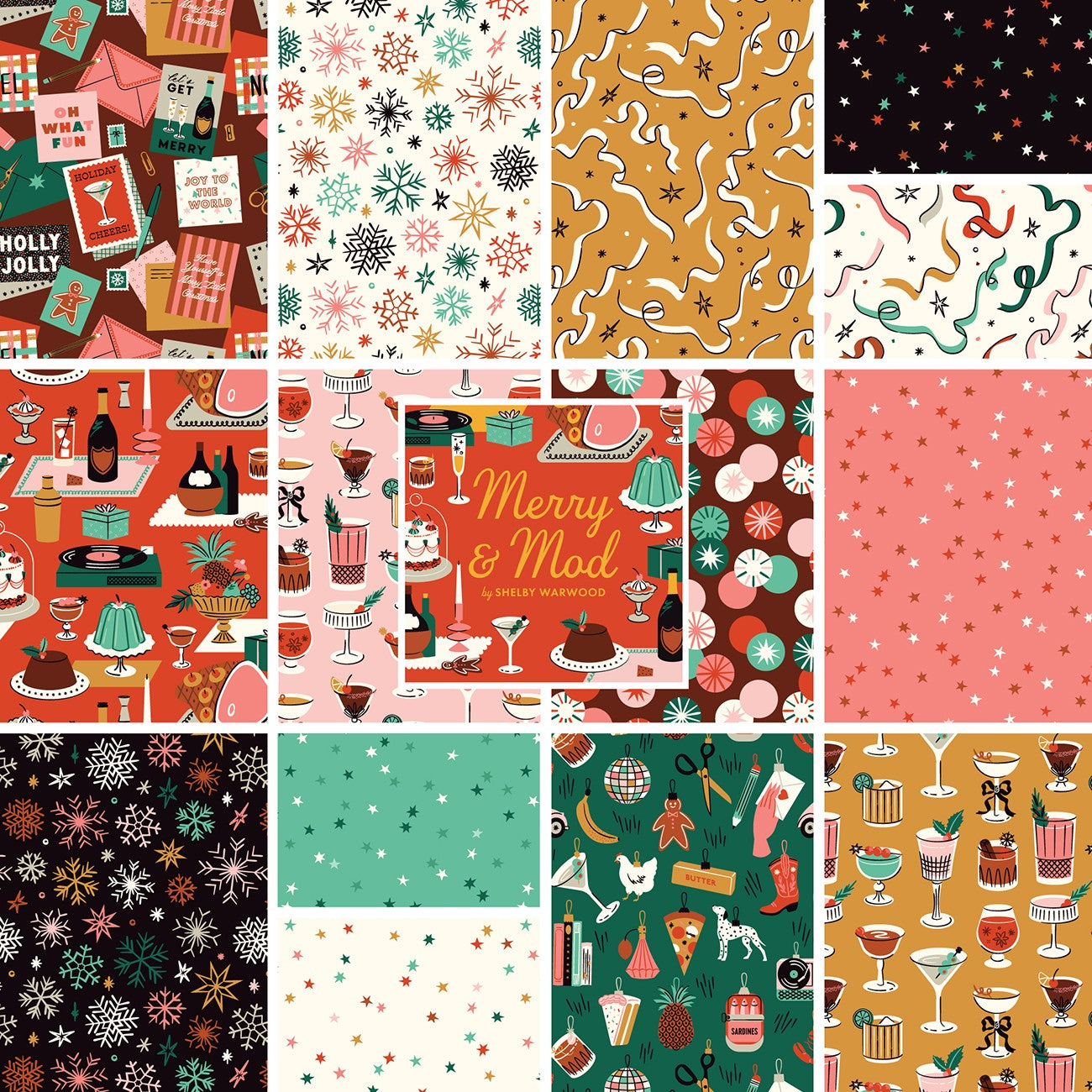 10In Squares Merry & Mod 42Pcs/Bundle
