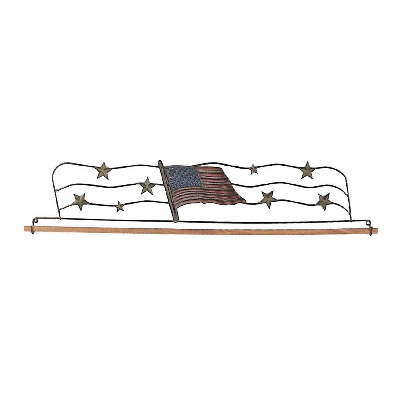 22in Tin Flag Fabric Hanger