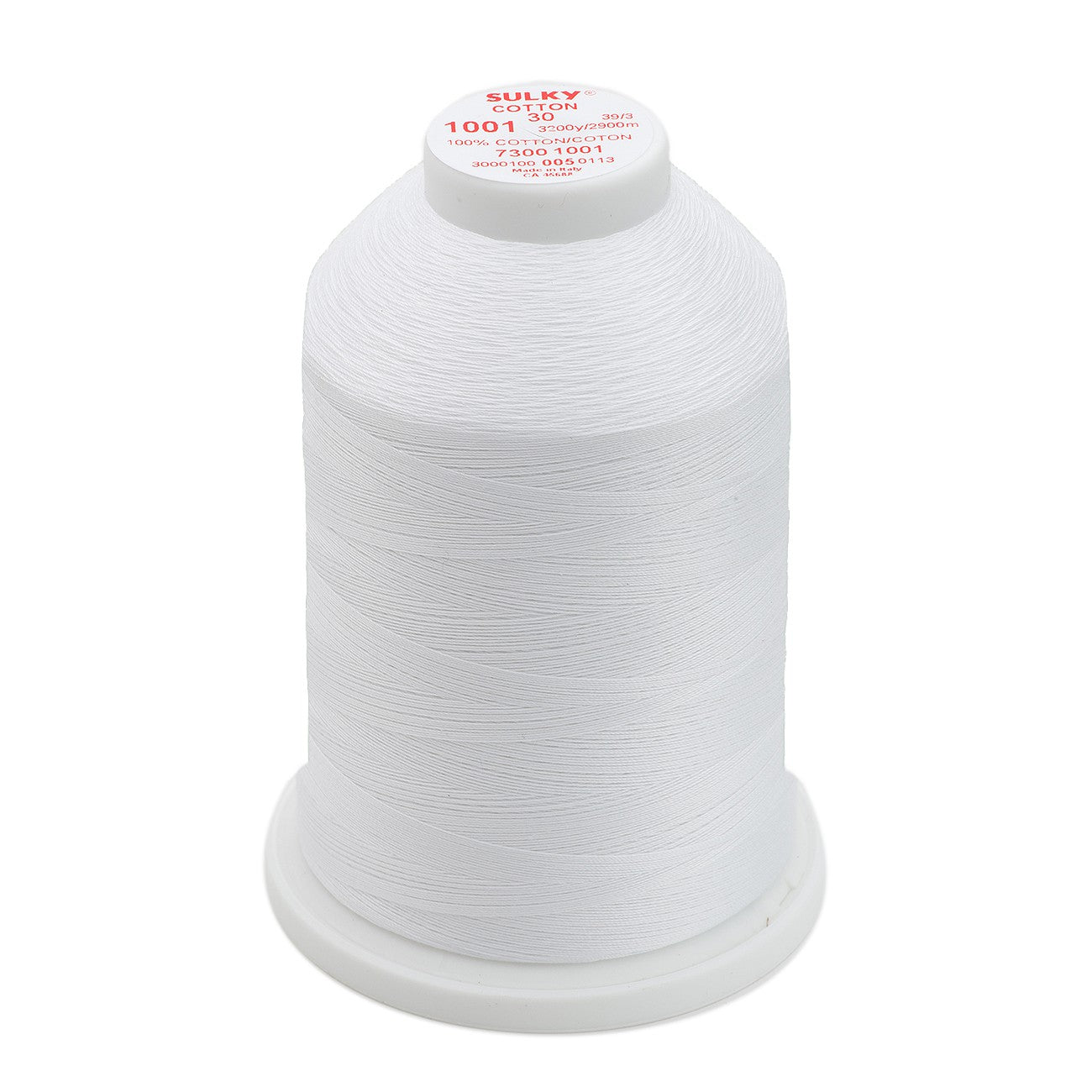 Cotton Thread 2-ply 30wt 400d 3200yds Bright White
