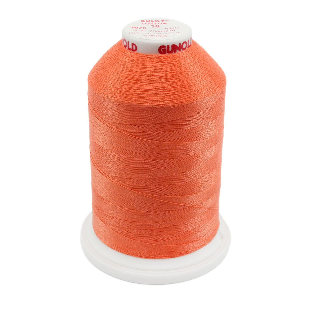 Cotton Thread 2-ply 30wt 400d 3200yds Tangerine
